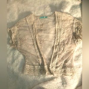 Cropped Sheer cardigan
